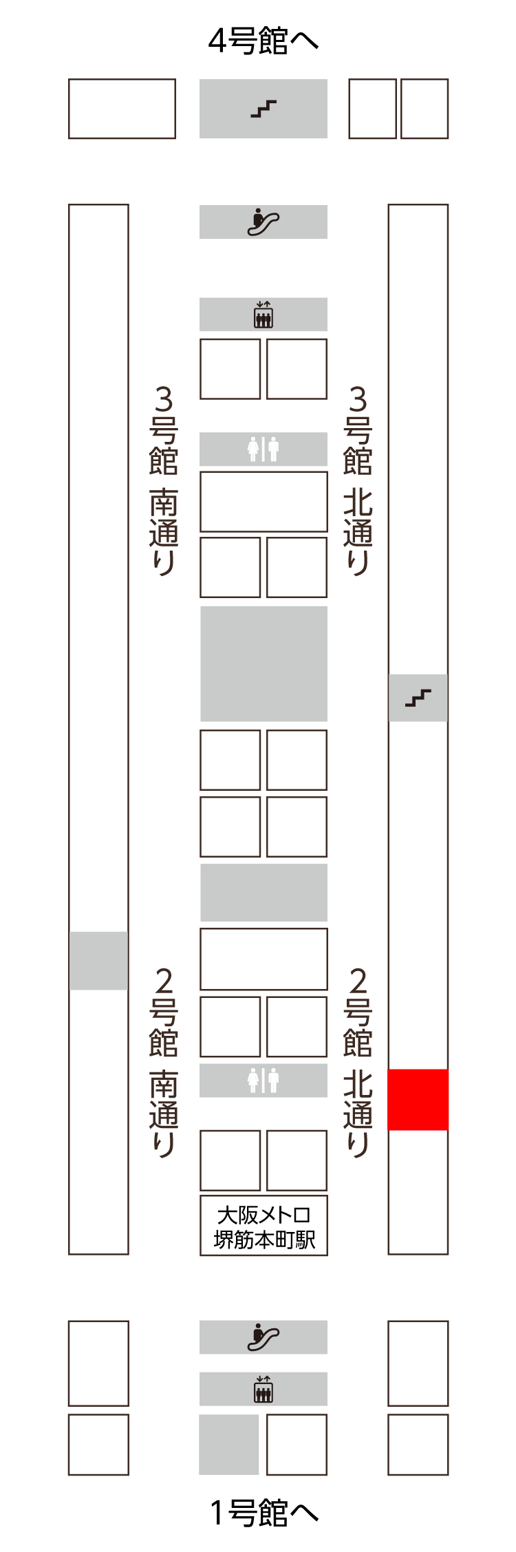 2号館 北通り