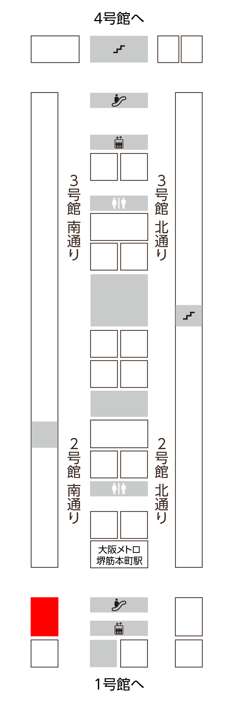 2号館　南通り
