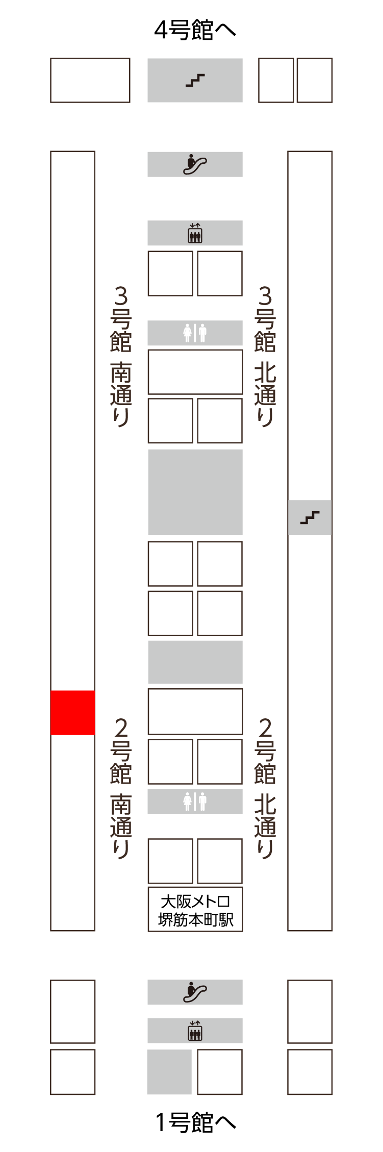 2号館　南通り