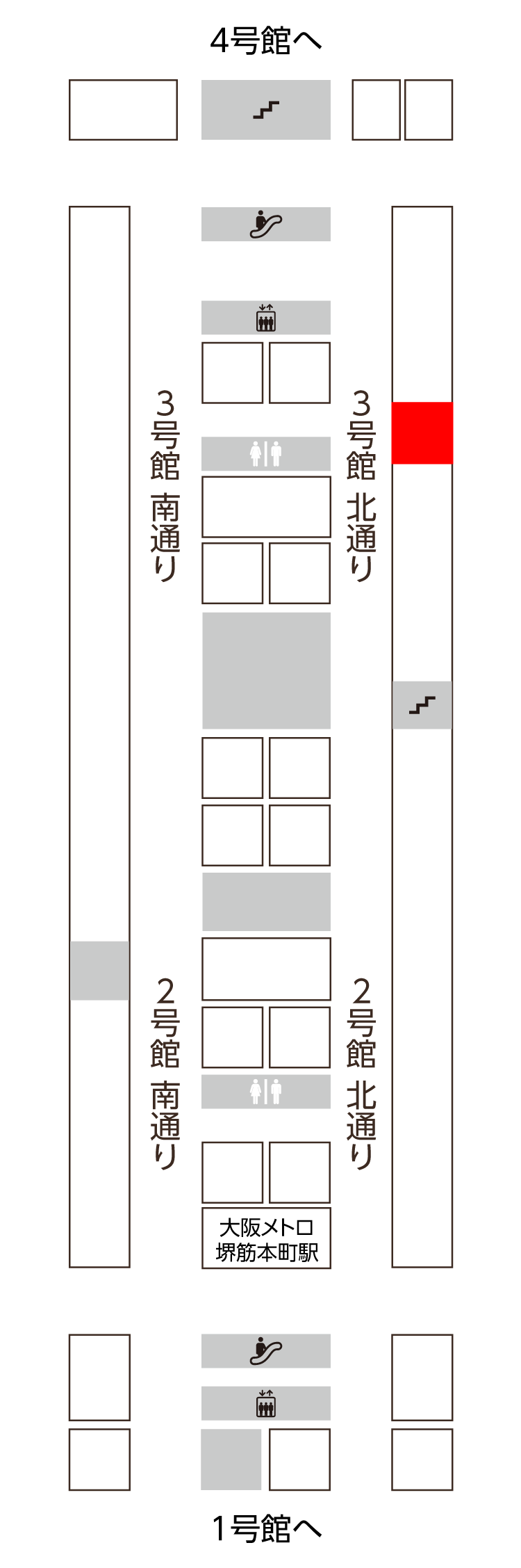 3号館　北通り