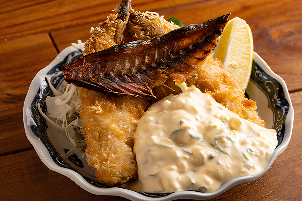 おでんと、アジフライ。